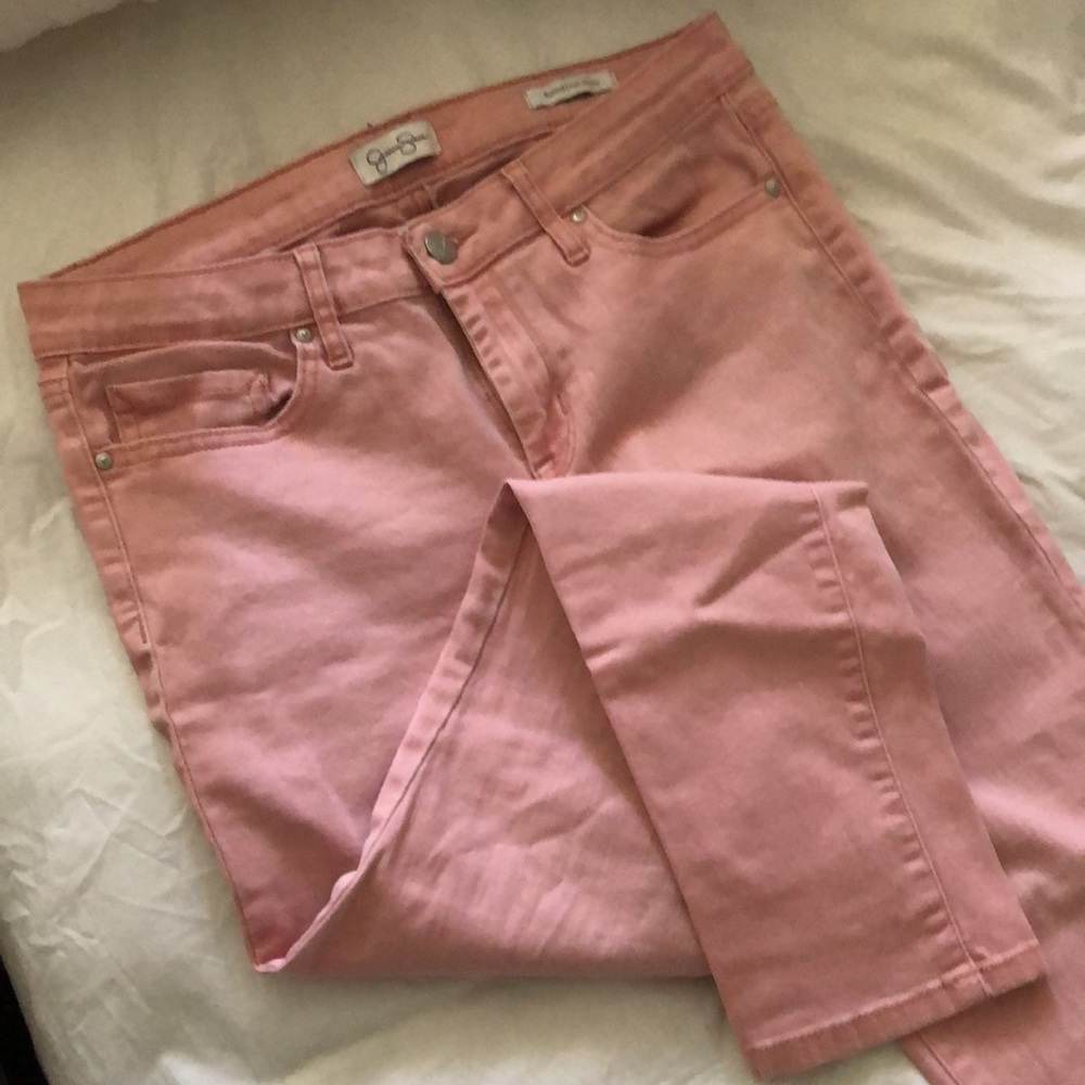 Rolled crop skinny jeans